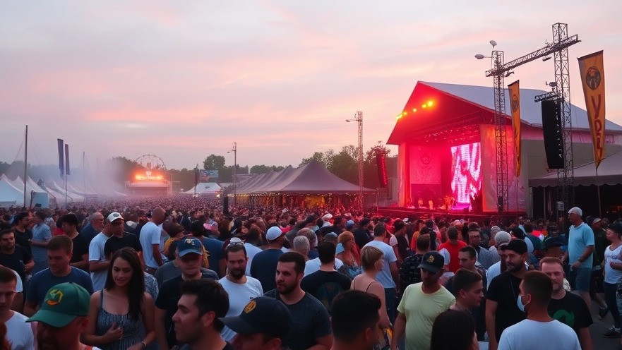Crowded outdoor festival showcasing Texas politics news and local events.