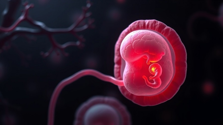 Conceptual image of a human embryo depicting national political news themes.