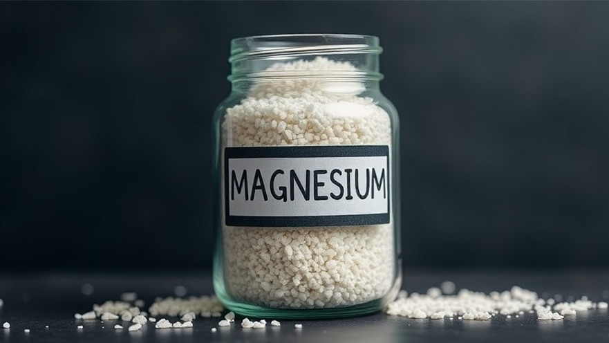 Jar of magnesium supplements promoting sleep and mental wellness for seniors.