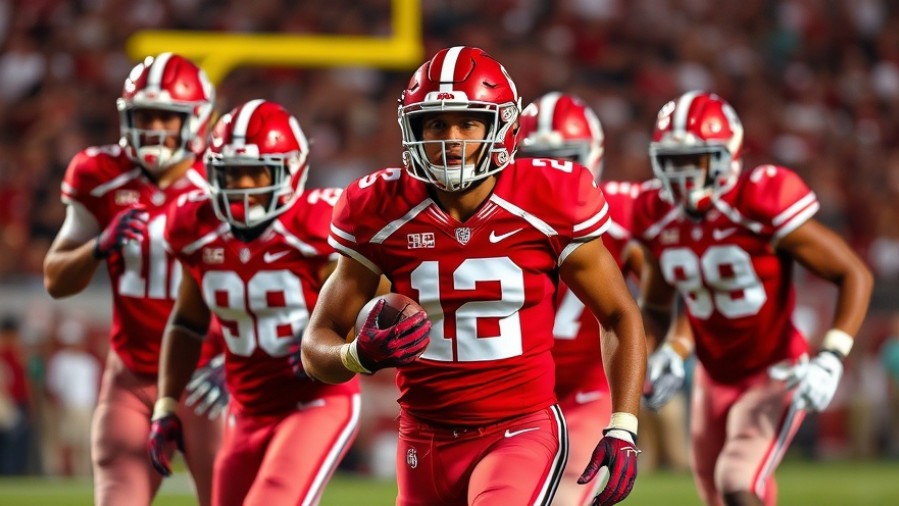 Alabama Crimson Tide football players in action, highlighting SEC championship implications in college football analysis.