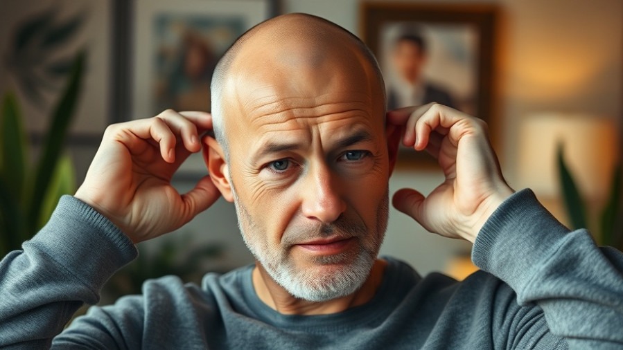 Middle-aged man in cozy environment practicing mindfulness exercises for seniors.