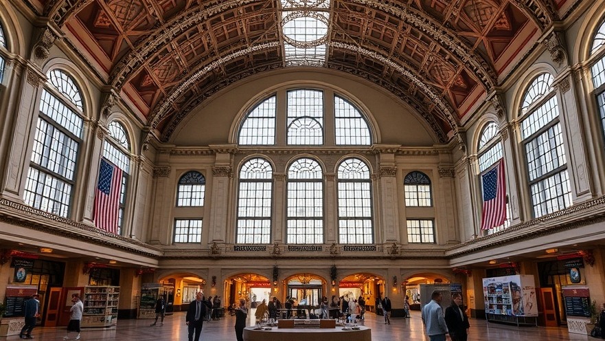 Inside Washington Union Station, showcasing federal control of rail hubs and infrastructure updates.