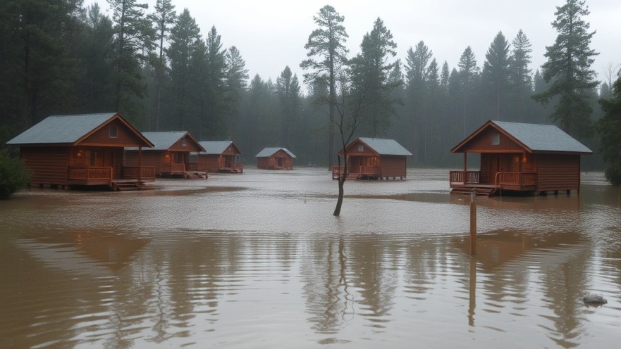 Flooded day camp cabins highlighting Kerr County youth camps and Texas camp safety regulations.