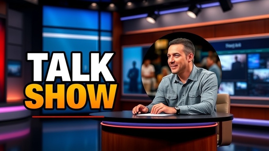 Vibrant talk show graphic discussing college football scores and NFL draft rumors.