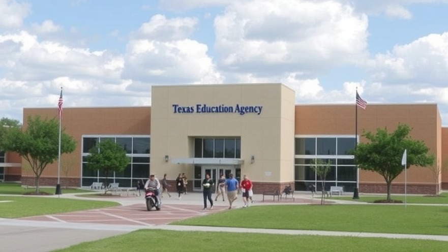 Texas Education Agency overseeing education reform and school performance ratings.