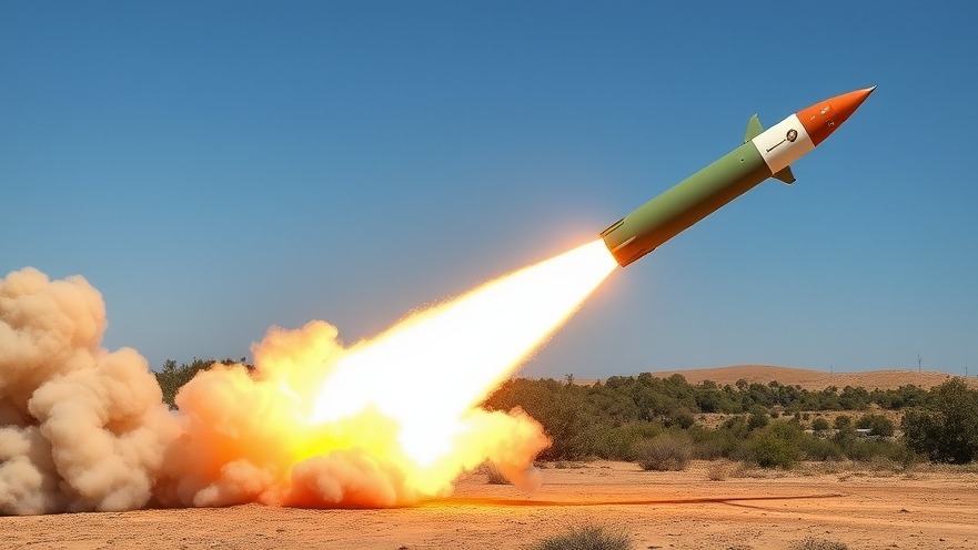 Ballistic missile launch representing breaking national news in current events USA.