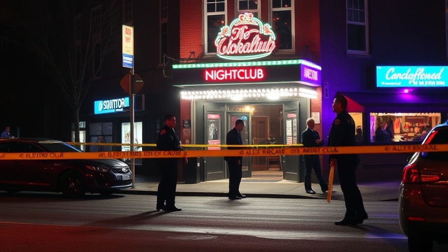 San Antonio local news: crime scene outside nightclub showcasing police activity.