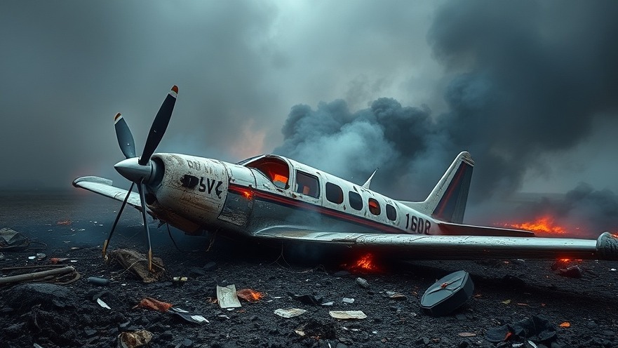Smoking wreckage of a small plane crash highlighting Texas plane crash and NTSB investigation.