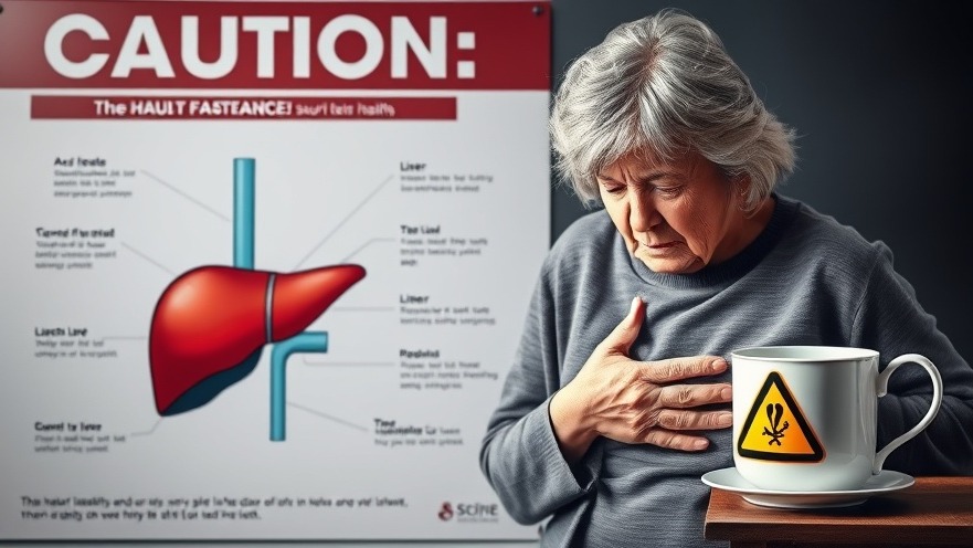 Cautionary health poster on herbal remedies for stress relief strategies, featuring a concerned woman.