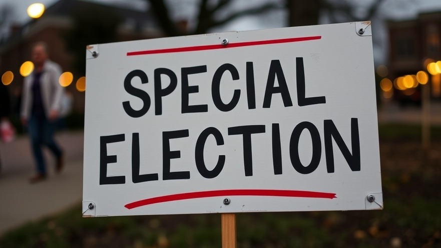 Sign reading 'Special Election' highlighting Texas elections 2025.