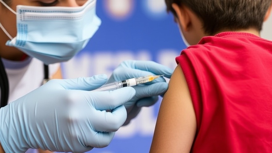 10-year-old receiving vaccinations for public health in Texas.