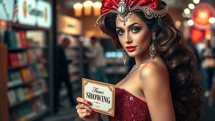 Glamorous showgirl vinyl cover promoting Taylor Swift's new album for box office success.