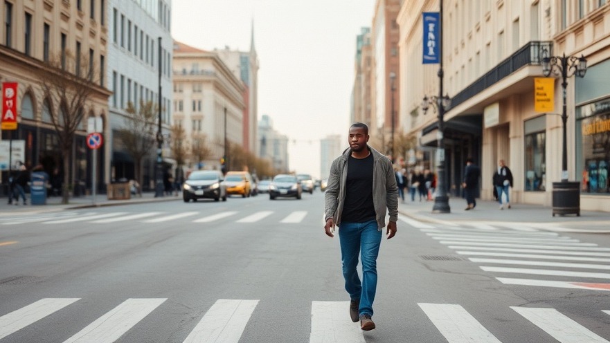 A black man walking down the street, reflecting on NFL news and Super Bowl 2025.