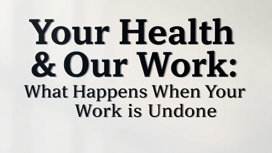 Austin health services: 'Your Health, Our Work' in a calm, photorealistic setting.