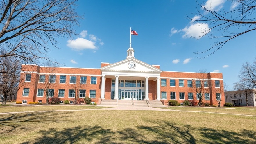 High school showcasing Texas public school funding issues and district financial challenges.