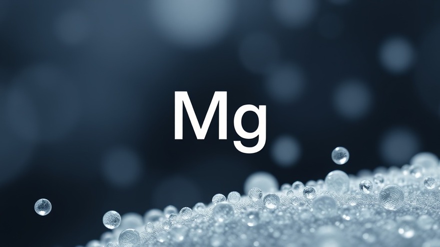 Magnesium chemical symbol, representing Houston wellness events and holistic health.