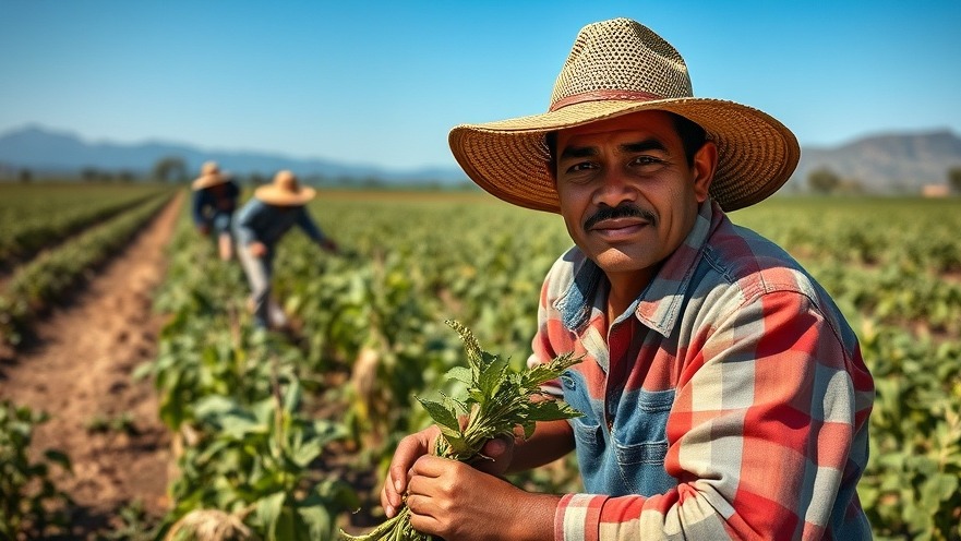 Hispanic migrant farm workers highlighting US immigration policy impact on agricultural economy.