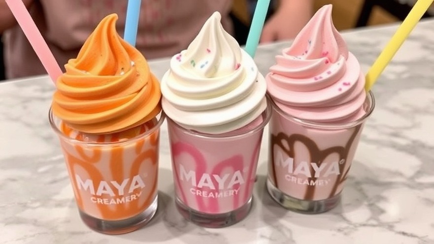 Maya Creamery in Cedar Park dessert shop featuring rolled ice cream and faloodas.