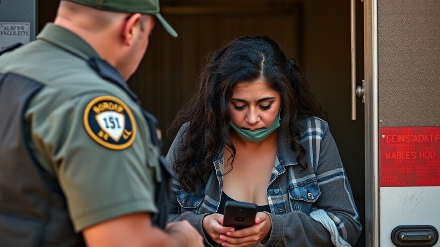 Hispanic woman arrested by border patrol amid Texas border policy tensions.