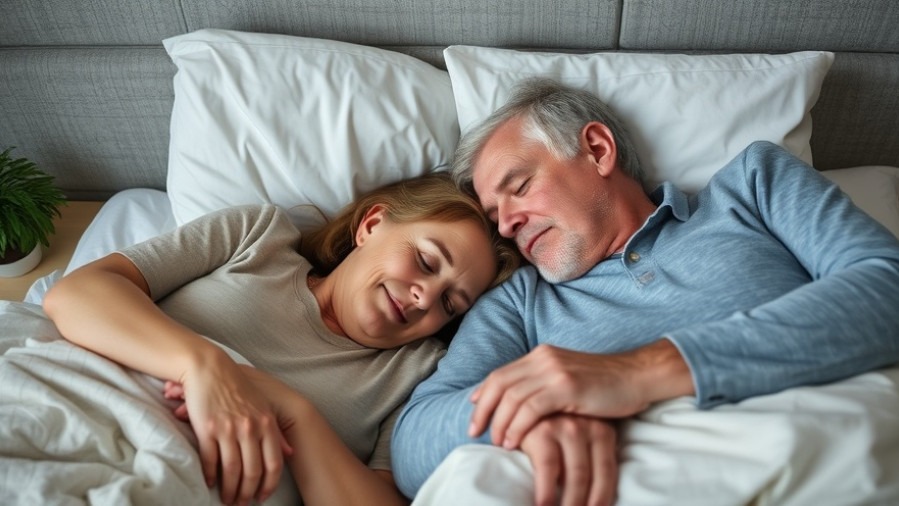 Senior couple peacefully sleeping, highlighting natural sleep remedies for older adults.