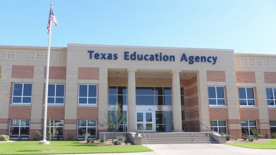 Texas Education Agency building representing school district performance ratings in Texas.