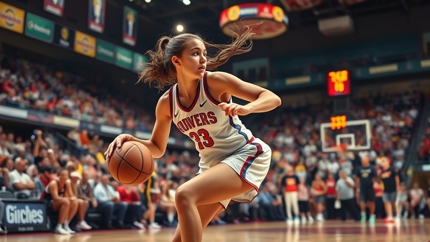 Female athlete showcasing resilience in sports during intense basketball game.