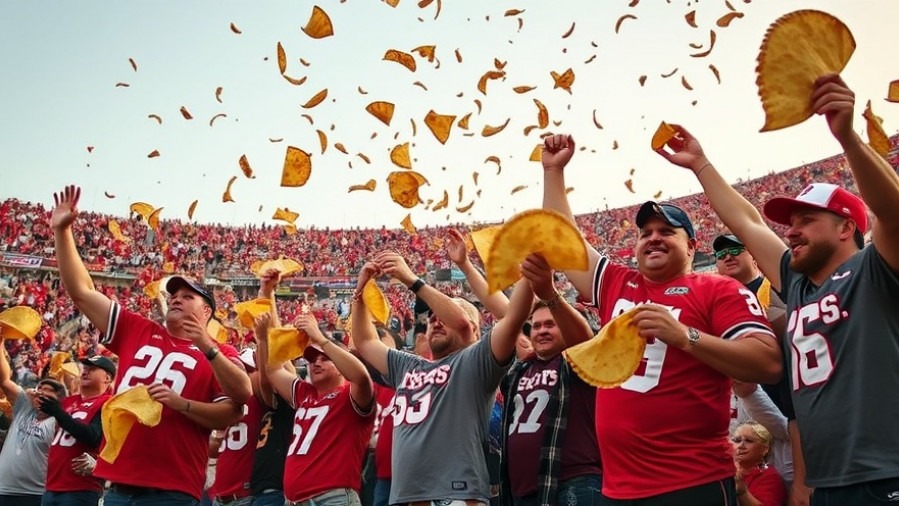 Texas Tech fans joyfully throwing tortillas, embracing traditions in college sports.