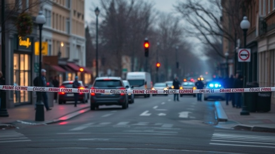 Crime scene on street highlights Rochester pedestrian safety and community support initiatives.