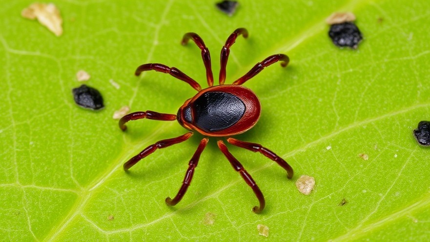 Parasitic tick highlighting the need for preventative health tips against tick-borne illness.