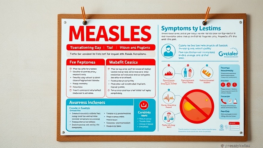 Informative health poster on vaccination hesitancy and measles prevention.