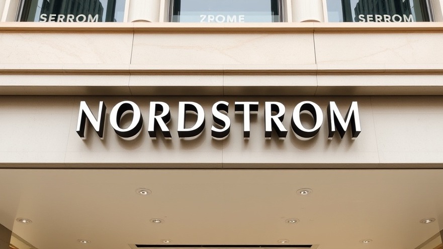 Nordstrom store sign promoting health and wellness natural supplements.