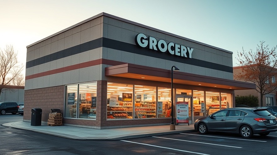 Closed modern grocery store in East Plano showcasing urban development impact.