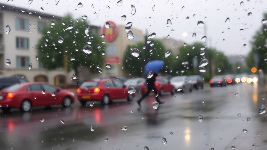 Rainy day in San Antonio, reflecting the south Texas weather forecast and tropical storm impacts.