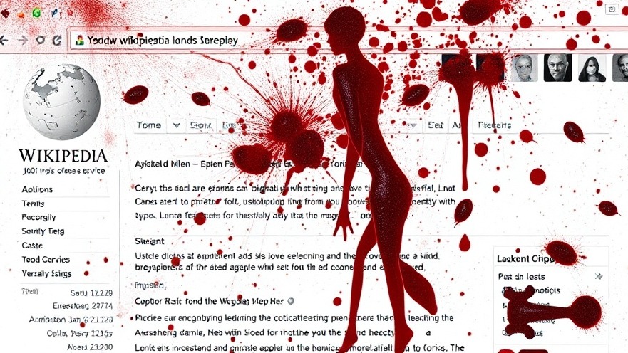 Wikipedia homepage depicting the impact of media bias on national news integrity.