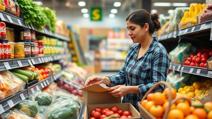 Mexican woman using SNAP benefits theft protections for groceries in La Porte, Texas.