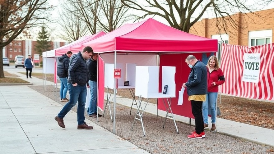 Polling location in Texas for the 2025 elections, highlighting mail-in voting.