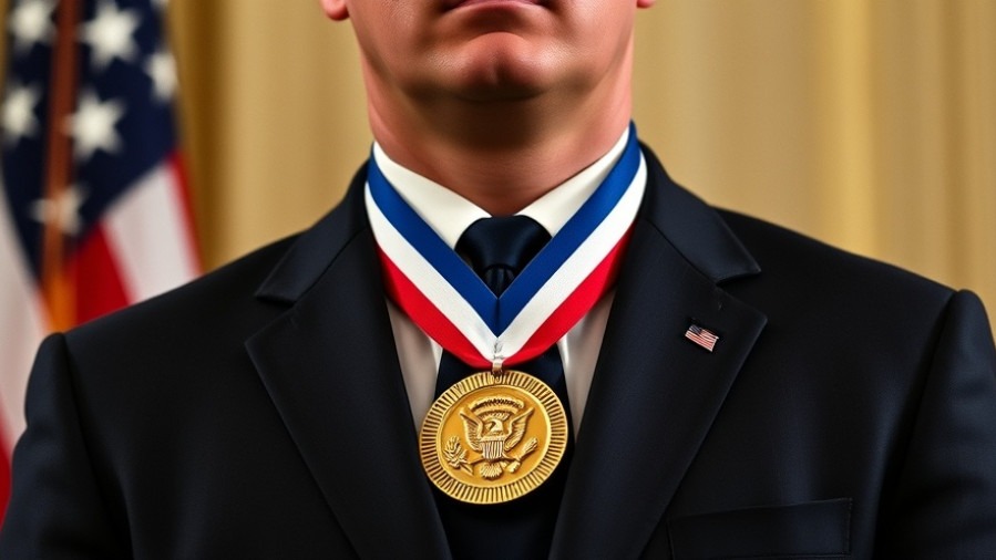 Charlie Kirk proudly displaying the Presidential Medal of Freedom, symbolizing youth activism surge.