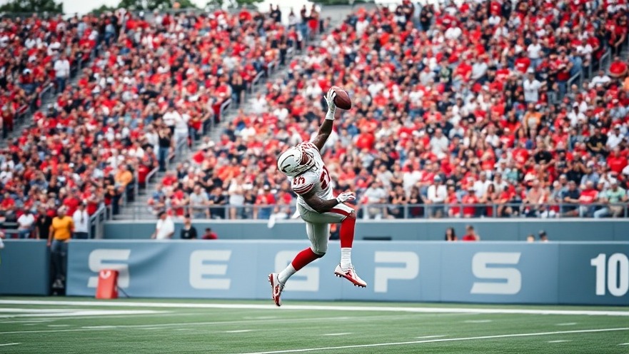 Exciting NFL draft rumors as a player makes a leaping catch.