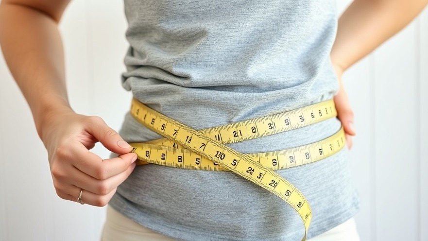 Middle-aged woman measuring waist, highlighting fasting effects and health benefits of fasting.