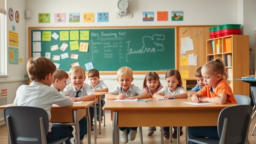 Kindergarteners in a classroom discussing Texas public health and vaccine exemptions.