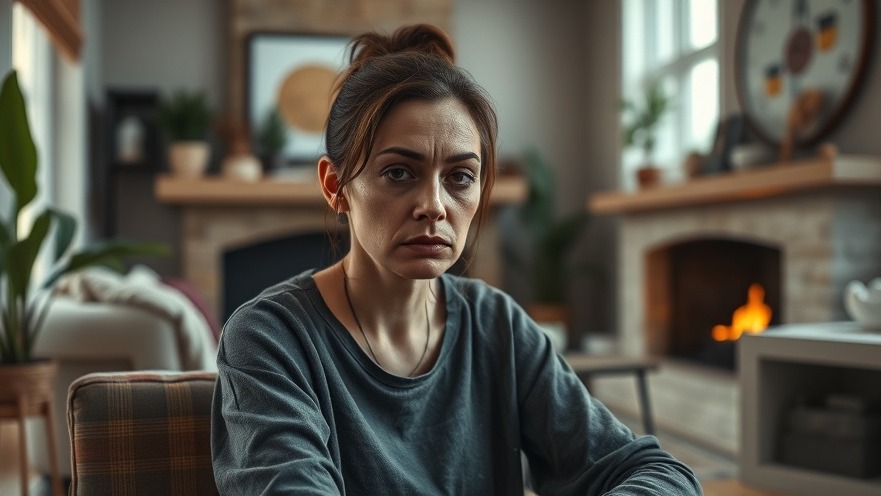 Sad woman in cozy living room, reflects on crime in Washington D.C. and public safety issues.