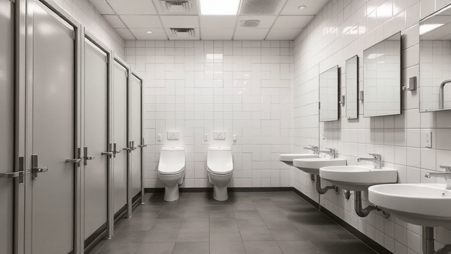 Restroom stalls highlighting hospital privacy laws and the emotional impact of breaches.
