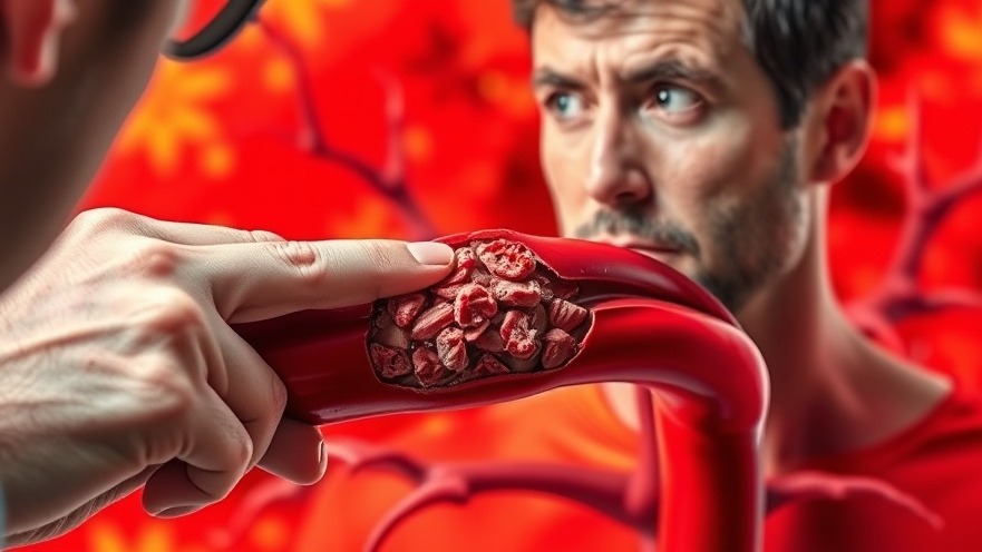 Photorealistic view of a clogged artery, highlighting dietary changes for metabolic disease.