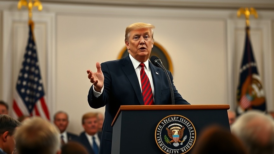 Trump confidently addressing an audience on national guard deployment in Washington D.C.