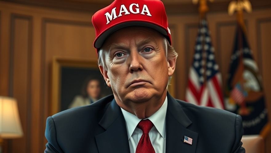 Trump in a red MAGA cap discussing Middle Eastern peace and Iran nuclear agreements.