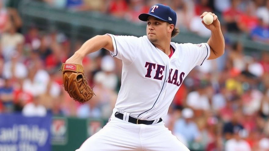 Texas Rangers' pitcher showcasing skills amid MLB player achievements.