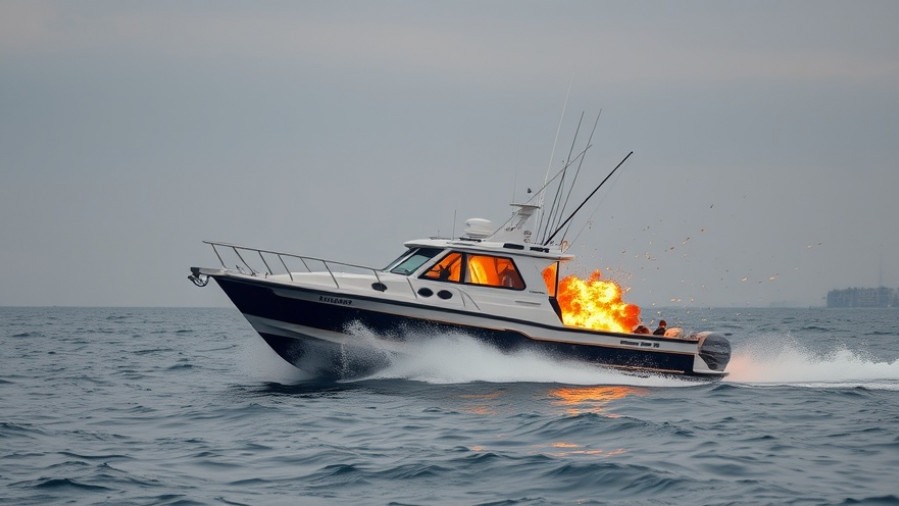 Small boat exploding in Venezuela, highlighting covert US actions and national security concerns.