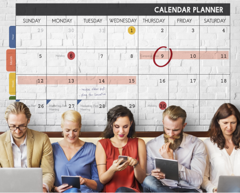 Use a social media content plan to keep yourself organized.