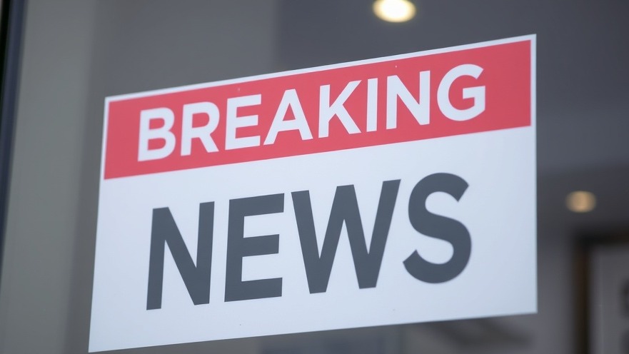 Breaking news sign highlighting the latest breaking news today