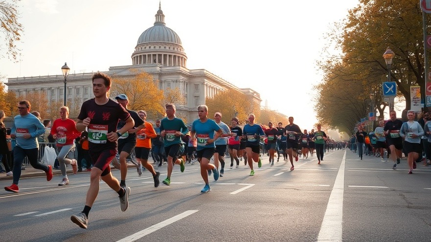 Runners at a marathon, showcasing endurance running anxiety and its positive impact on mental well-being.